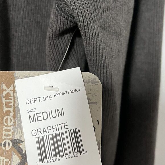 XG Extreme Men’s Full Zip Crest Graphic Sweatshirt Size M Gray Y2K Skater Grunge - Picture 10 of 10